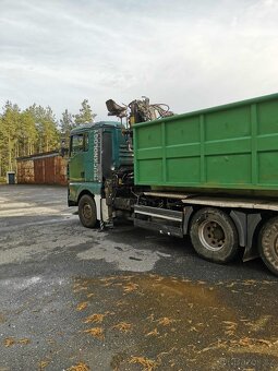Hákový nosič Man tga + hydraulická ruka - 2