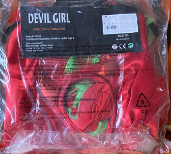 Karnevalový kostým Čertice 5 - 9 let - 2