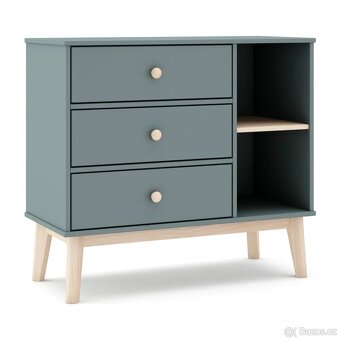 Šedozelená komoda Esteban 90 cm - 2