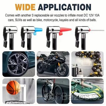Digitální kompresor pro nafukování pneu atd. - 12V - 2
