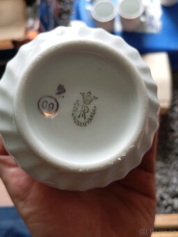 Karlovarský porcelán retro hrnečky zlacené - 2