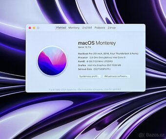 MacBook Pro 13" 2016 /8GB RAM/Intel i5/256GB SSD/ Záruka - 2