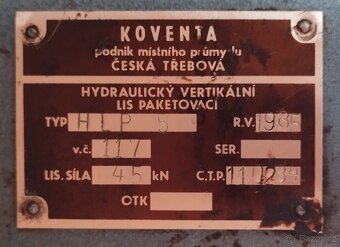 Paketovací lis - 2
