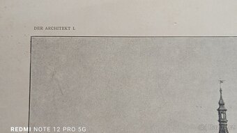 Originální litografické listy z „Der Architekt“ (1895 - 2
