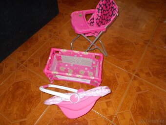 pro panenky-postýlka,židlička,nosítko - 2