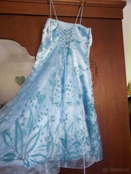 Dívčí šaty plesové S-M - 2