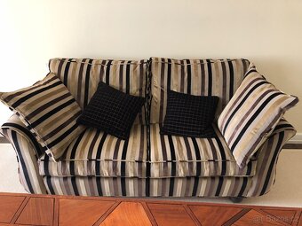 Sedacka a dve kresla - set, perove polstare - 2