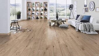 Laminátová plovoucí podlaha 29 m2 dub hnědý sleva 35%NOVÁ - 2