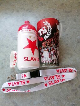 Slavia - lahev, náramek, pohárek, klíčenka na krk - NOVÉ - 2