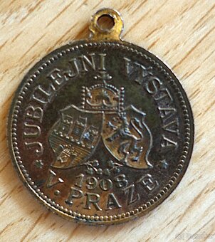 Medaile - Jubilejní výstava v Praze. 1. cena 1908 - 2