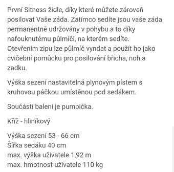 Topstar Aktivní židle Sitness Halfball černá - 2