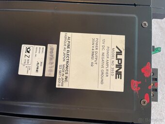 Zesilovač ALPINE 3553 + příslušenství - 2