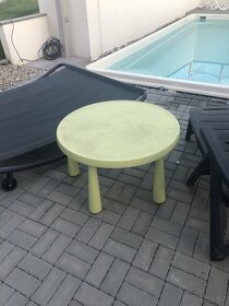 stolek detsky ikea zeleny plast - 2