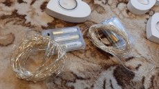 Svatební dekorace - svíčky, svítící LED řetěz - 2