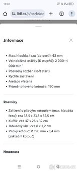 Aku ruční okružní pila na kov PPMSA 20-Li A1 – bez akumuláto - 2