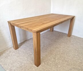 Nový jídelní stůl průběžný dub masiv 90 x 180 cm - 2