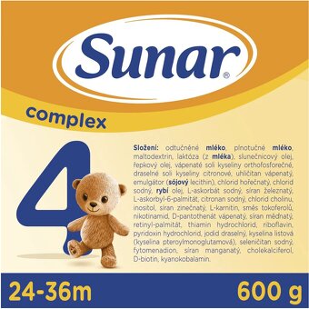 Sunar Complex 4 batolecí mléko, 4× 600 g - 2