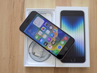 APPLE iPhone SE 2022 128GB White - ZÁRUKA - TOP STAV - 2