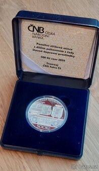 500 Kč STŘÍBRNÁ PAMĚTNÍ MINCE TRAMVAJ TATRA T3 PROOF - 2
