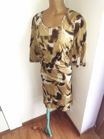 Béžové teplejší šaty vel 48 - 2