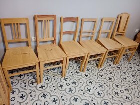 Staré, selské židle po renovaci - 2