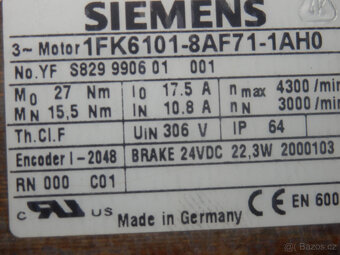 Servomotor Siemens 1FK6101-8AF71-1AH0 - 2