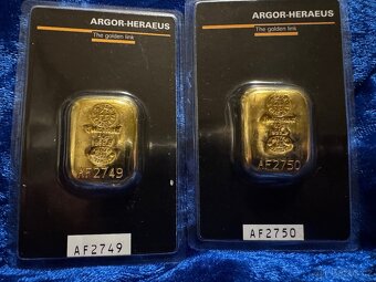 Zlatý slitek Argor heraeus 50g 999,9/1000 - 2