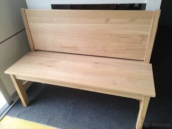 Lavice dub masiv 120 cm - 2