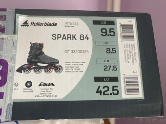 Kolečkové brusle Rollerblade spark 84 - vel. 42,5 - 2