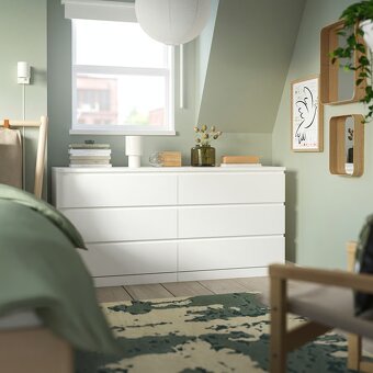 Komoda bílá MALM, 6 zásuvek, zn. IKEA - 2