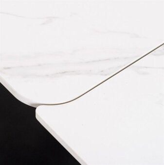 Jídelní stůl HT-450 bílý s keramickou deskou v rozměrech 120 - 2