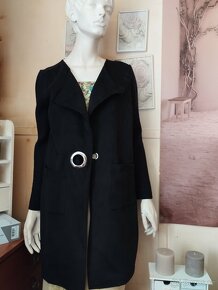 kombinovaný černý kabátek - 2