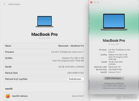 Apple MacBook Pro 15" CTO 2017 / i7 / 16GB / GPU 4GB + 1,5GB - 2