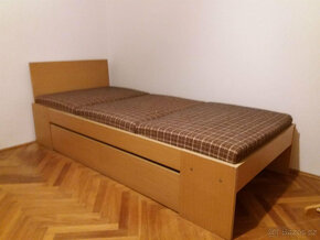 Dřevěná postel s úložným prostorem 200x90 - 2