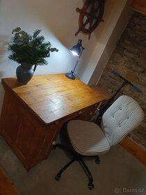 Starožitný psací stůl masiv dřevo starý pracovní - 2