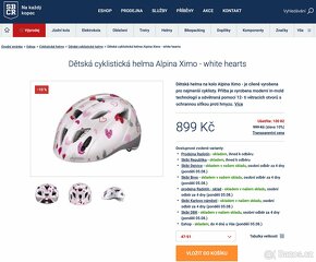 Dětská cyklistická helma Alpina Ximo - white hearts - 2