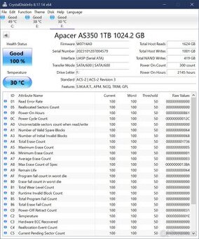 pekny 1TB SSD externy s USB-A, s funkciou TRIM, 100% stav - 2