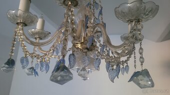 Starožitný Skleněný křišťálový lustr - 2