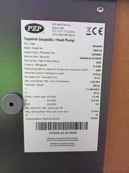 Tepelné čerpadlo vzduch/voda PZP Economic HP3AWX 14 - 2