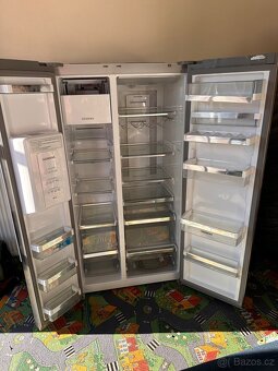 Americká lednice Siemens nerez - 2