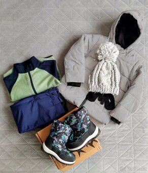 Zimní komplet Lupilu bunda+lyžařské kalhoty a boty vel.27 - 2