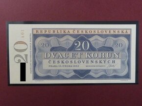 Nevydané bankovky 20, 100, 1000 Kčs - STC, ČNB - NOVINKA - 2