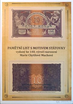 Nevydaný návrh 10 koruna 1919/2022 Ivančice Mucha - 2