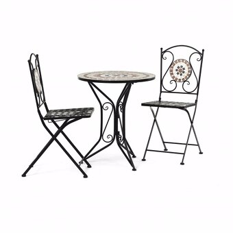 Zahradní set, balkonový set stůl + 2 židle - 2