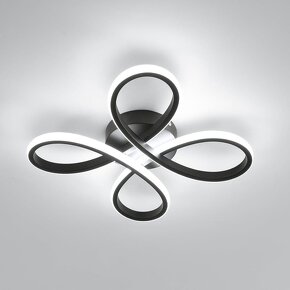 Moderní stropní LED svítidlo - černé - 2