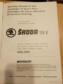 Škoda 110 R-katalog náhradních dílů. - 2