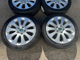Alu 17" 5x112, škoda " VENUS " letní 85% TOP - 2