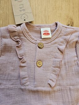 Mušelínové body růžové vel. 80 - 2