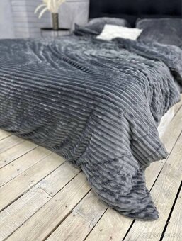 Plyšové povlečení šedivé - 2