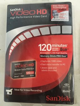 Memorystick Sandisk 8GB a memorystick PCMCIA adaptér redukce - 2